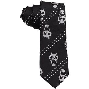 ZEUIHELO Men's Classic Necktie Kira Yoshikage Cosplay tie skeleton