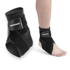 Ankle Brace for Men & Women - Compression Stabilizer for Sprained Ankles, Achilles Tendonitis Relief, Plantar Fasciitis, Ultra Support for Sports, Basketball, Injury Recovery 1Pc (Medium)