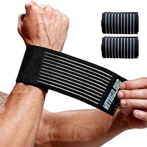 2 Pack Wrist Wraps for Working Out,Arthritis Hand Support Bands,Lightweight Wristband for Men Women,Compression Band-Breathable Wristguard-for Fitness Tennis Golf