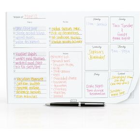 Tear-Off Weekly Planner Notepad - To Do List Planner 8.25"x11.75" Large Size 52 Week Undated Weekly Desk Planner Notepad | To Do List Pad for Women & Man, Work and Home-Early Dawn