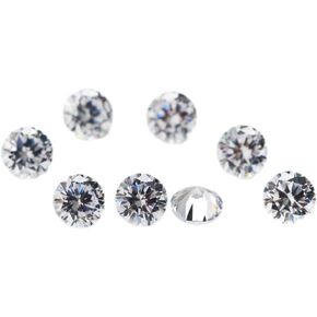WUZHOUGEMS 0.8-10mm White AAAAA Round Machine Cut Loose Cubic Zirconia Stone Clear CZ Synthetic Gemstone For Jewelry Making