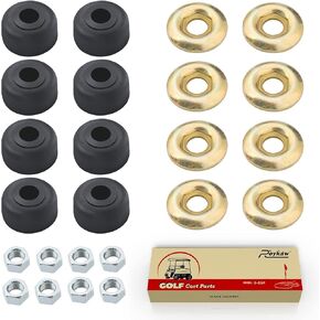 Roykaw Golf Cart Shock Bushing Kits for EZGO TXT/Marathon 1989-Up and Club Car DS/Precedent 1982-Up Models, Replaces OEM # 1011415, 1010142