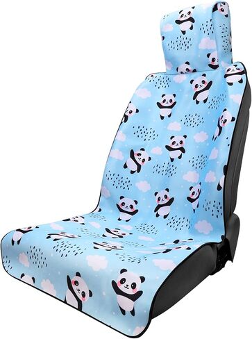 YR غطاء مقعد سيارة مقاوم للماء ومقاوم للبقع، أغطية مقاعد سيارة من النيوبرين غير قابلة للانزلاق لسيارة السيدان، سيارات الدفع الرباعي، الشاحنة، حامي المقعد الأمامي، حماية مقاعدك الجلدية والقماش (الفهد) in Kuwait