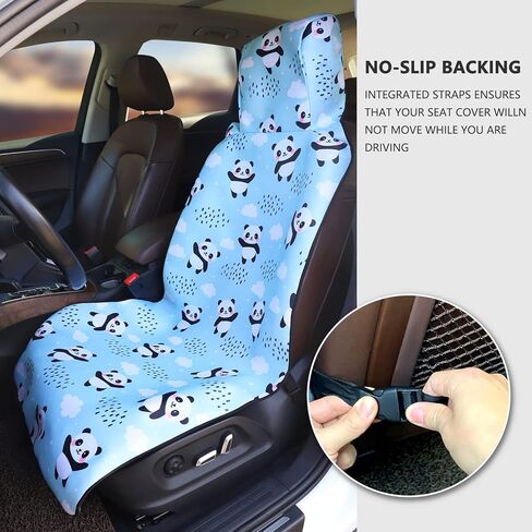 YR غطاء مقعد سيارة مقاوم للماء ومقاوم للبقع، أغطية مقاعد سيارة من النيوبرين غير قابلة للانزلاق لسيارة السيدان، سيارات الدفع الرباعي، الشاحنة، حامي المقعد الأمامي، حماية مقاعدك الجلدية والقماش (الفهد) in Kuwait