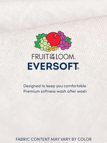 تي شيرت رجالي من Fruit of the Loom مصنوع من القطن Eversoft بأكمام طويلة، مسامي وممتص للرطوبة مع التحكم في الرائحة، مقاسات S-4x in Saudi Arabia