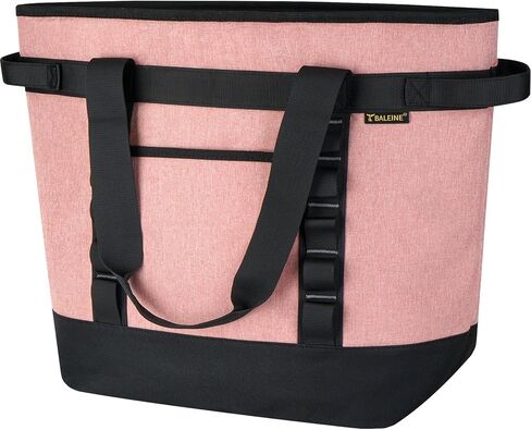 BALEINE Large 36-Can Cooler Bags Insulated, PEVA Soft Cooler Tote Bag, Insulated Grocery Bags with Zippered Top (8.5 Gallon, Black) in Kuwait