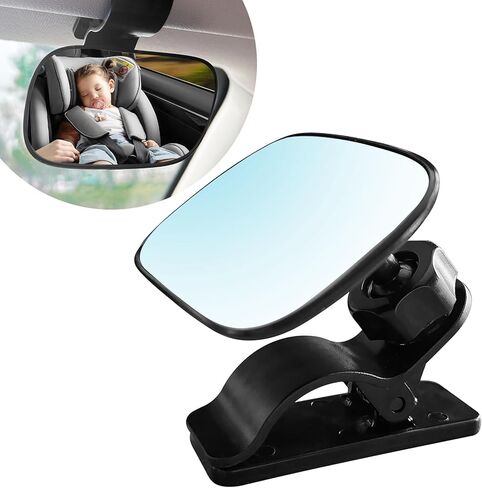 Car Interior Rearview Mirror, Wide-Angle Convex Clip-on Mirror, 360 ° Free Rotation of The Rear-View Reflective Mirror, Suitable for Observing Children in the Rear in Saudi Arabia