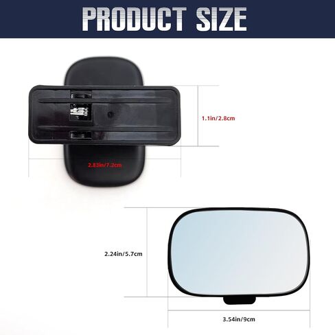 Car Interior Rearview Mirror, Wide-Angle Convex Clip-on Mirror, 360 ° Free Rotation of The Rear-View Reflective Mirror, Suitable for Observing Children in the Rear in Saudi Arabia