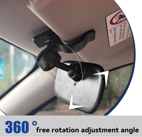 Car Interior Rearview Mirror, Wide-Angle Convex Clip-on Mirror, 360 ° Free Rotation of The Rear-View Reflective Mirror, Suitable for Observing Children in the Rear in Saudi Arabia