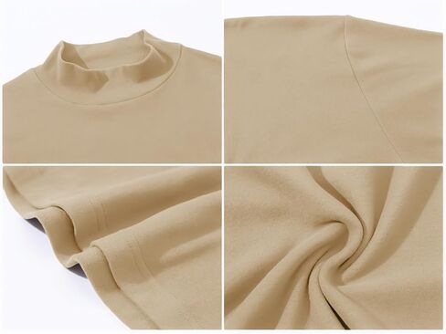 Men's Casual Slim Fit Half Turtleneck Shirts Basic Long Sleeve Undershirt Top Knitted Pullover in Saudi Arabia