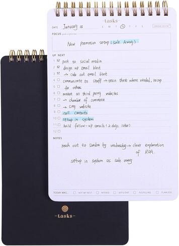 Focused To Do List Notebook For Work With 54 Sheets-A5 Daily Task Notepad is Perfect Productivity Planner Tool For Busy Lives With Big Lists-Task Checklist Organizer Agenda Pad-Goal Setting Journal in Saudi Arabia