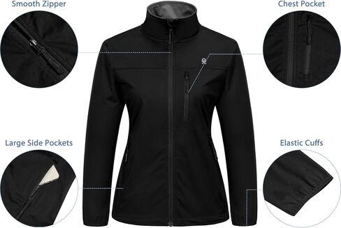 Little Donkey Andy Women's Lightweight Softshell Jacket Windbreaker for Running Travel Hiking, Windproof, Water Repellent in Kuwait