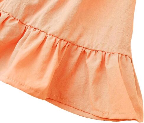 Dutebare Toddler Girls Swing Dress Linen Backless Tie Back Ruffle Hem Kid Casual Beach Dresses in Saudi Arabia