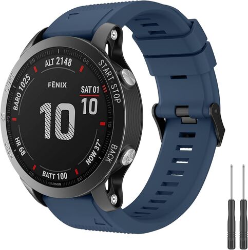 Meliya متوافق مع سوار ساعة Fenix ​​6، حزام بديل رياضي من السيليكون الناعم لساعة Fenix ​​6/Fenix ​​6 Pro/Fenix ​​5/Fenix ​​5 Plus/Forerunner 935/Forerunner 945/Approach S60/Quatix 5 الذكية in Saudi Arabia