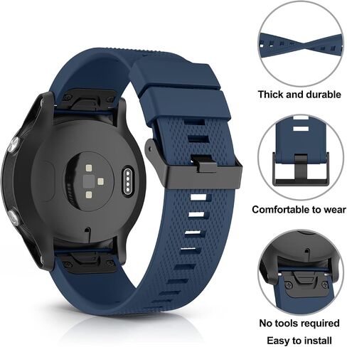 Meliya متوافق مع سوار ساعة Fenix ​​6، حزام بديل رياضي من السيليكون الناعم لساعة Fenix ​​6/Fenix ​​6 Pro/Fenix ​​5/Fenix ​​5 Plus/Forerunner 935/Forerunner 945/Approach S60/Quatix 5 الذكية in Saudi Arabia