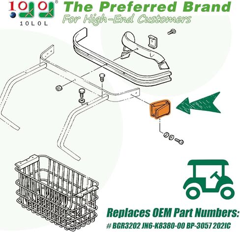 10L0L Golf Cart Bag Rack Strap Buckle 2-Pack for Yamaha G16 G19 G22 G29 OEM Part# BGR3202 JN6-K8380-00 BP-3057 202IC in Saudi Arabia