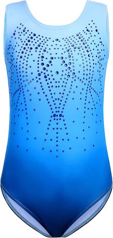 Zaclotre Gymnastics Leotards for Girls with Shorts Toddler Kids Sparkly Dance Outfits Biketard Rainbow Star Leopard in Saudi Arabia