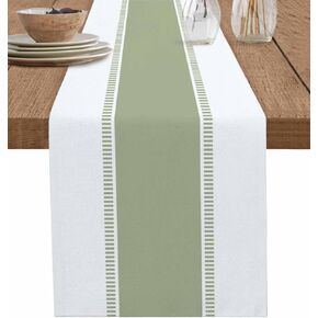 Black and White Table Runners 36 inches Long,Non Slip Stripes Modern Table Runner Dresser Scarves,Farmhouse Decortaive Table Runner Cover for Dining Coffee Table Holiday Party Wedding in Kuwait