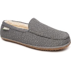 Minnetonka Men’s Eco Elm - Slip-On Casual Loafers Designed with Recycled Berber Lining, Removable Contoured Footbed, MinnTREAD Rubber with Rice Husk Sole, and Repurposed Fabric Upper