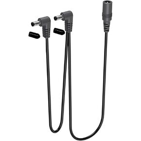 1 to 2 Ways 9V DC Daisy Chain Power Supply Splitter Adapter Cable Cord/Leads Right Angle Plug for Guitar Effects Pedal