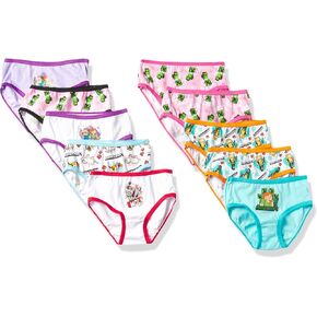 Minecraft Girls 10-Pack 100% Cotton Underwear and Super Soft Hipster in Size 4, 6, 8, 10