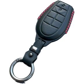 KAWIHEN Leather Key Fob Cover Compatible with Chrysler 300 T&C Dodge Challenger Charger Durango Grand Caravan Journey Ram 1500 2500 3500 Magnum Jeep Grand Cherokee Commander M3N5WY783X IYZ-C01C GQ453T