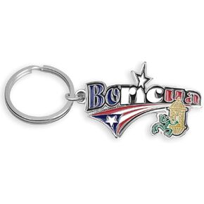 Puerto Rico Flag Boricua Coqui Keychain Bandera de Puerto Rico Boricua Coqui llavero