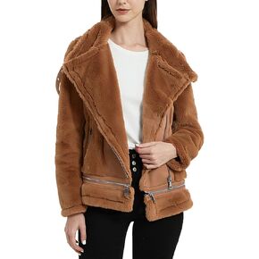 Bellivera Women's Trench Coat Faux Suede Jacket Winter Hooded Overcoat with Belt