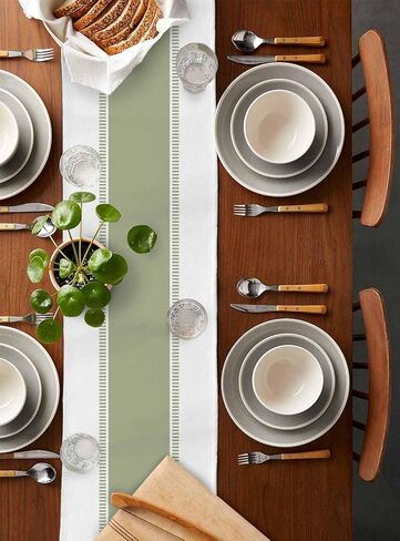 Black and White Table Runners 36 inches Long,Non Slip Stripes Modern Table Runner Dresser Scarves,Farmhouse Decortaive Table Runner Cover for Dining Coffee Table Holiday Party Wedding in Kuwait