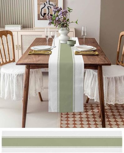 Black and White Table Runners 36 inches Long,Non Slip Stripes Modern Table Runner Dresser Scarves,Farmhouse Decortaive Table Runner Cover for Dining Coffee Table Holiday Party Wedding in Kuwait