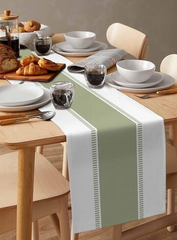 Black and White Table Runners 36 inches Long,Non Slip Stripes Modern Table Runner Dresser Scarves,Farmhouse Decortaive Table Runner Cover for Dining Coffee Table Holiday Party Wedding in Kuwait