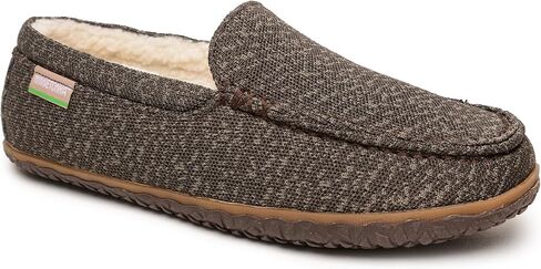 Minnetonka Men’s Eco Elm - Slip-On Casual Loafers Designed with Recycled Berber Lining, Removable Contoured Footbed, MinnTREAD Rubber with Rice Husk Sole, and Repurposed Fabric Upper in Kuwait