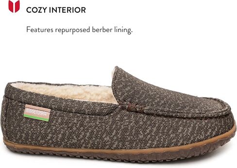 Minnetonka Men’s Eco Elm - Slip-On Casual Loafers Designed with Recycled Berber Lining, Removable Contoured Footbed, MinnTREAD Rubber with Rice Husk Sole, and Repurposed Fabric Upper in Kuwait