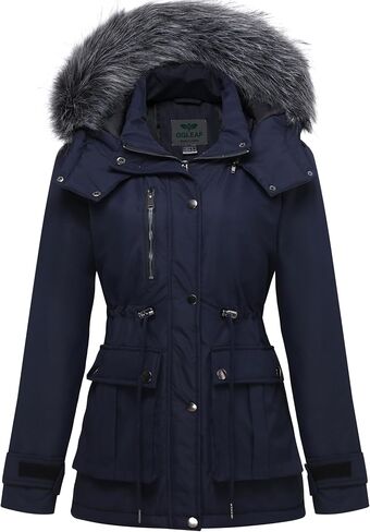 GGleaf Women's Quilted Winter Coat Warm Puffer Jacket Thicken Parka with Removable Hood in Saudi Arabia