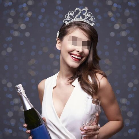 طقم تزيين عيد الميلاد 23 قطعة من الساتان ووشاح عيد الميلاد باللون الذهبي الوردي ومجموعة تاج من حجر الراين ومجموعة هدايا عيد الميلاد لوشاح عيد الميلاد الثالث والعشرين السعيد ومستلزمات حفلات التاج للنساء والفتيات in Kuwait