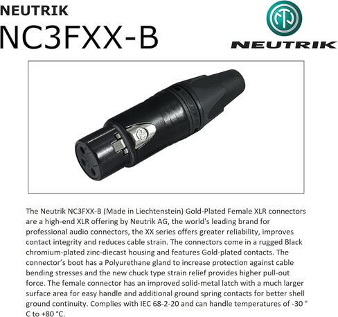 4 Units - 25 Foot - WBC-PRO-Quad Ultra-Silent Ultra-Flexible Balanced Star-Quad Cable with Neutrik Male & Female XLR Plugs & Black Tweed Jacket in Saudi Arabia