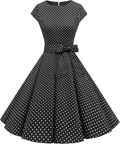 Dressystar Women Vintage 1950s Retro Rockabilly Prom Dresses Cap-Sleeve in Saudi Arabia