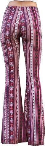 Daisy Del Sol High Waist Comfy Stretch Boho 70s Bell Bottom Fit to Flare Lounge Yoga Pants in Kuwait
