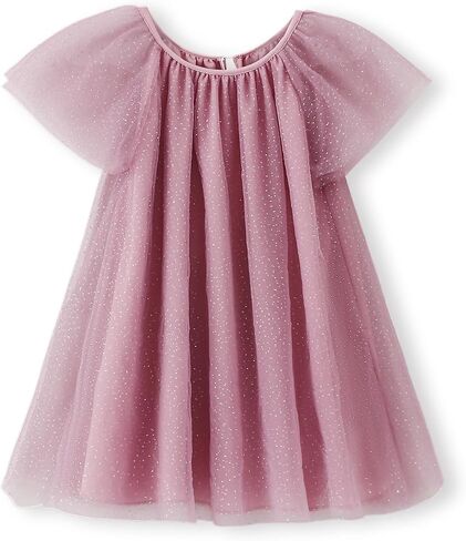 Toddler Girls Layered Tulle Sparkly Little Girl Princess Dress Tutu Dresses Short Sleeve Dresses for Birthday Photos Party in Saudi Arabia
