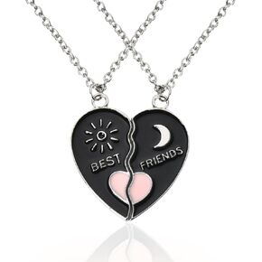 Best Friend Birthday Gifts for Frineds Friendship Necklace for Girls Matching Heart Necklaces for Sisters Besties