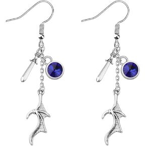 FAADBUK Book Fan Earring Azriel Cassian Rhysand Gift Court of Thorn and Roses Gift SJM Merch Bookish Gift