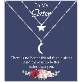 هدايا الأخت MANVEN من قلادة الأخت غير البيولوجية أفضل هدية عيد ميلاد لصديق للنساء والفتيات in Kuwait