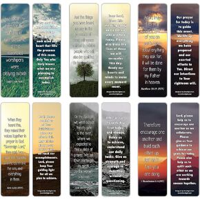 Popular Prayers and Bible Scriptures on Morning Prayers Bookmarks - 30 Pack