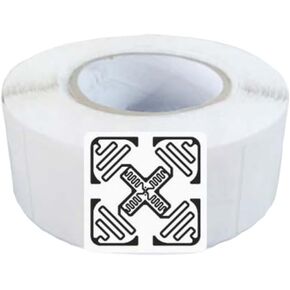 100 قطعة من ملصقات YANZEO RFID UHF 860-960MHZ مع شريحة KM4Q للسوبر ماركت والمكتبة والمستندات والمستودعات والإدارة