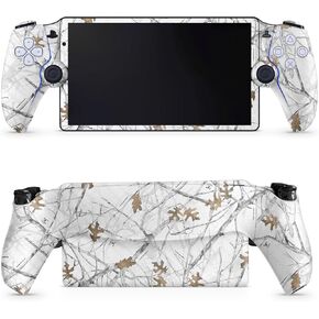 Carbon Fiber Gaming Skin Compatible with PS5 Portal Remote Player - Aqua Swirl - Premium 3M Vinyl Protective Wrap Decal Cover - Easy to Apply | Crafted in The USA by MightySkins