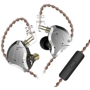 KZ ZS10 Pro Noise Cancelling Monitor Headphones,4BA+1DD 5 Driver in-Ear HiFi Metal Earphones with Stainless Steel Faceplate, 2 Pin Detachable Cable(Meteor Blue, without Mic)