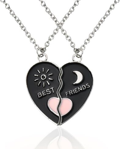 Best Friend Birthday Gifts for Frineds Friendship Necklace for Girls Matching Heart Necklaces for Sisters Besties in Saudi Arabia