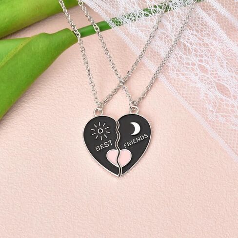 Best Friend Birthday Gifts for Frineds Friendship Necklace for Girls Matching Heart Necklaces for Sisters Besties in Saudi Arabia