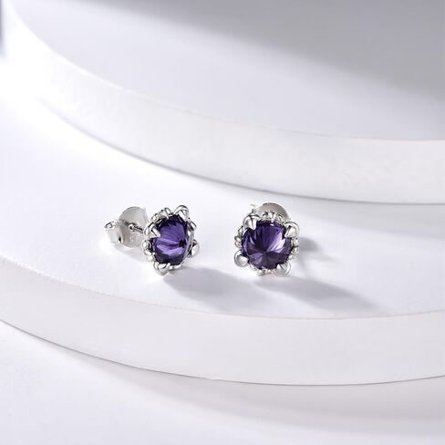 Immobird Claw Stud Earrings with 925 Sterling Silver Ear Pins Stud Earrings for Men with CZ in Saudi Arabia