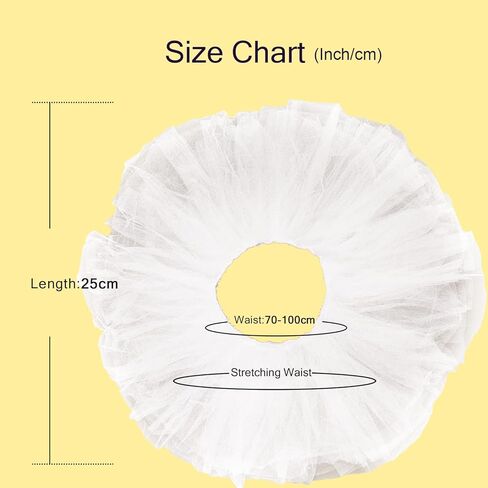 سينتوفاك تنورات قصيرة للنساء مرنة 6 طبقات تول توتو تنورة الكبار توتو التنانير هالوين تأثيري زي الجري in Kuwait